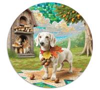Miniatur Dachshund Adultos-Niños Rompecabezas Redondo 1000p Good Friend PKunstner Haustier Circular Puzzle Niños: Hombres Construir Maquetas 1000pcs (67.5x67.5cm)