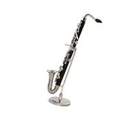 Miniatura Aleación Bajo Clarinete Modelo Mini Instrumento Musical Accesorios Decoración