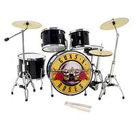 MINIATURA BATERÍA ACUSTICA NEGRO BRILLO MDR-0022 GUNS & ROSES REGALO MUSICAL ROCKMUSIC