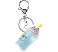 Miniatura Bubble Tea Llavero Simulación Coche Llavero Acrílico Bubble Tea Perla Leche Llavero Regalo Accesorios Bolsa Colgante (Azul) Tratamiento Práctico