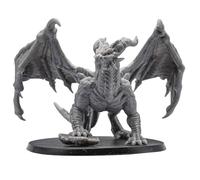 Miniatura de dragón rojo para adultos, 1 enorme figura de dragón para juegos de rol de mesa, criatura de fantasía de 32 mm, DnD, Pathfinder, juegos de guerra, miniaturas de camino forjado, modelo de