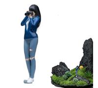 Miniatura de fotógrafo a escala 1/64 - Figura de simulación detallada, pantalla diorama ergonómica, modelo de gente de escena callejera coleccionable | Mini juguete amateur para adultos,