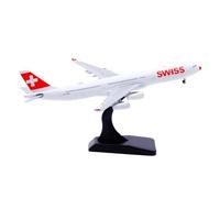 Miniatura del avión Avión de Juguete a Escala 1:400 Swissair Airbus A340-300, Modelo de avión de Metal Fundido a presión Coleccionable.