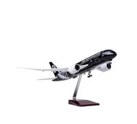 Miniatura del avión Avión de Juguete de Resina plástica de aleación fundida a presión for el Modelo B787 de Air New Zealand de 47 cm con Luces y Ruedas, Tren de Aterrizaje.(Withlight)