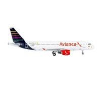 Miniatura del avión Kit de avión de Juguete a Escala 1:400 Avianca A320, Modelo de avión de Metal Fundido a presión, colección de Modelos de Aviones, Regalo