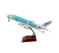 Miniatura del avión Modelo de avión Airbus A380 de aleación de Metal Fundido a presión de 20 cm con Tren de Aterrizaje de All Nippon Airways. Modelo en Miniatura(Green)