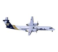 Miniatura del avión Modelo de avión de aleación metálica GJASA2027 de Alaska Airlines, Escala 1:400, Bombardier Dash 8 Q400 N435QX, colección de Recuerdos.