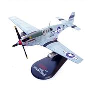 Miniatura del avión Modelo de avión de aleación Terminado P-51B Mustang de la Fuerza Aérea de EE. UU., Escala 1/72, for exhibición de Juguetes de colección.(Blue)