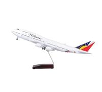 Miniatura del avión Modelo de avión de Resina fundida a presión B747 de Philippine Airlines de 47 cm con Adornos de Kit de Vuelo de Juguete LED(Nolight)