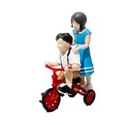 Miniatura Figura Decorativa Escala 1/64 Modelo de Tren Arquitectura Figura Resina para Maquetas de Jardín de Hadas Diorama Decoración Hogar a, Andar en Bicicleta