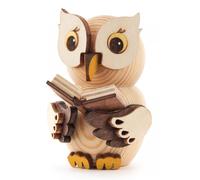 Miniatura Mini-Eule Con Libro H=7,5cm Nuevo Figura de Madera Holzminiatur