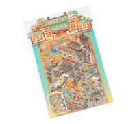 Miniatura Paisaje PET Pegatinas Paisajistas Escena para scrapbooking, cuaderno, diario, libro de recuerdos, embellecimiento, álbum de recortes, paisaje paisajístico