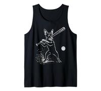 Miniatura Pinscher Baseball Sports Dog Lover Camiseta sin Mangas