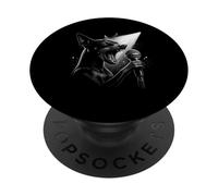 Miniatura Pinscher cantando vocalista cantante amante de los perros PopSockets PopGrip Adhesivo