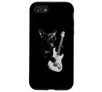 Miniatura Pinscher Tocando Guitarra Rock Música Amante Carcasa para iPhone SE (2020) / 7 / 8