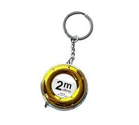 Miniatura retráctil pequeño llavero cinta métrica de 2 m de largo, regla de acero de alta precisión con cuerpo de ABS, perfecta para bricolaje y viajes, cinta métrica de acero ABS, precisa