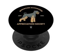 Miniatura Schnauzer Apreciación Sociedad - Amante de los Perros PopSockets PopGrip Adhesivo