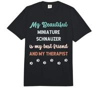 Miniatura Schnauzer Perro papá mamá Amigo y Terapeuta Comfort Colors Adult Heavyweight T-Shirt