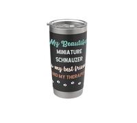 Miniatura Schnauzer perro papá mamá amigo y terapeuta Vaso térmico de acero inoxidable de doble pared