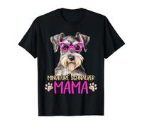 Miniatura Schnauzer Perro Raza mamá Lindo Cachorro Madre Camiseta