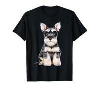 Miniatura Schnauzer Puppy Sketch Dibujo Arte Perro Amante Camiseta