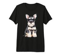 Miniatura Schnauzer Puppy Sketch Dibujo Arte Perro Amante Camiseta Premium