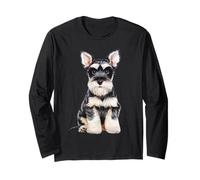 Miniatura Schnauzer Puppy Sketch Dibujo Arte Perro Amante Manga Larga