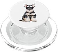 Miniatura Schnauzer Puppy Sketch Dibujo Arte Perro Amante PopSockets PopGrip para MagSafe