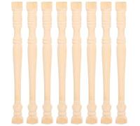 Miniaturas 8 piezas de muebles de madera para casa de muñecas, mini pilares romanos de madera, modelo de pilar en miniatura, accesorios de fotos, decoración del hogar para casa de muñecas 1:12 1:6,