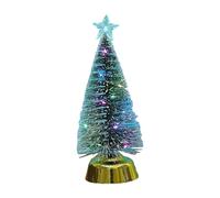 Miniaturas de árbol de Navidad de nieve bellamente elaboradas que brillan en tu hogar con luz de color y textura cómoda