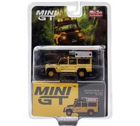 Miniaturas de la verdadera escala Modelo Car compatible con Land Rover Defender 110 1989 Camel Trophy Amazon Team Japan 1/64 Diecast Model Car Mini G