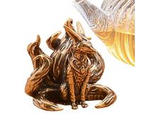 Miniaturas de latón pulido, decoración de mesa de animales mitológicos, pesadas con características sólidas, estatuillas de animales de aleación de metal, compacto con diseño tradicional