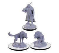 Miniaturas maravillosas de WizKids D&D Nolzur: Miniaturas sin pintar de Loup Garou Dungeons and Dragons