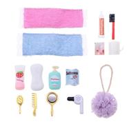 Miniature Bathroom Doll Accessories Set - Simulation Model Toys Hair Dryer Comb Kit | 112 Scale Decor Furniture Kit Girl Play Display Room Bathroom Styling Miniature Scene Decoration