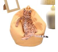 Miniature Cat - 10.5x15cm Cute Desk Sofa Decor, Adorable Kitten Figurine | Resin Mini Cat Ornament, Charming Tiny Display Collectible For Car Dashboard Bedside Table Office Home Tabletop Shelf