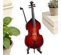 Miniature Cellos Model - Wooden Musical Instrument Figurines for Home Decor | Polished Timber with Metal Strings, Realistic Orchestral, Tiny Stringed Accessory for Living Room, Bedroom
