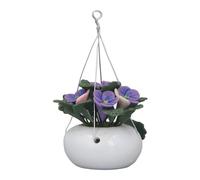 Miniature Clay Hanging Phalaenopsis Potted Flower Decoration for 1:12 Dollhouse