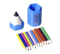 Miniature Colored Pencils, 12-Piece 3D Printed Mini Pencil Models, Realistic Display Ornaments for Shelf, Study Desk, Bedroom, College Dorm