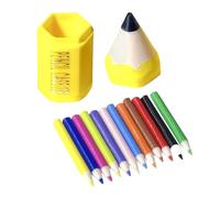 Miniature Colored Pencils, 12-Piece 3D Printed Mini Pencil Models, Realistic Display Ornaments for Shelf, Study Desk, Bedroom, College Dorm