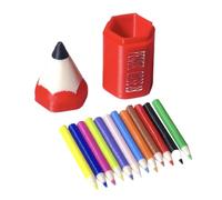 Miniature Colored Pencils, 12-Piece 3D Printed Mini Pencil Models, Realistic Display Ornaments for Shelf, Study Desk, Bedroom, College Dorm