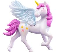 Miniature Creative Dreamy Pegasus Cake Topper - 5x3x5.2cm Cartoon One-Horned Horse | PVC Cake Decoration | Birthday Party Baking Accessories | Dessert Ornaments | Kids PartyCake