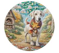 Miniature Dachshund Puzzle 195 Piezas con Tapete Portátil Animales Formas Únicas Cute Pet Animals Puzzle Niños para Aliviar El Estrés Antiestrés Portátil Educativo Interacción 195 PCS