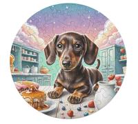Miniature Dachshund Puzzle Animal 68 Piezas Adultos Y Niños Cute Pet Animals Puzzle Niños Juguete Educativo Desafío Intelectual Antiestrés Interacción Familiar Interacción 68 PCS