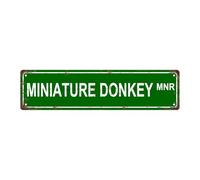 MINIATURE DONKEY MNR - Letrero de metal vintage de metal, letrero de calle, decoración del hogar, decoración de habitación, decoración de pared, decoración de baño, decoración de bar, decoración de