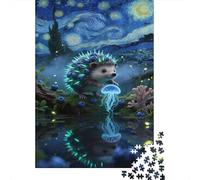 Miniature Erizo Puzzles 1000 Piezas Adecuado para Adultos Puzzle Difícil Miniature Erizo Decoración del Hogar Retos Educativos Puzzle Primitivo De Madera Bonito Regalo 1000pcs (75x50cm)