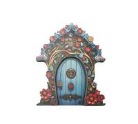 Miniature Fairy Door - GNOME Doorway for Doll Houses | Enchanted Tree Stump Decor, Outdoor Elf Door Decoration, Fantasy Garden Ornament, Whimsical Fairy Tree Entry for Yard, magecal Home Decoration