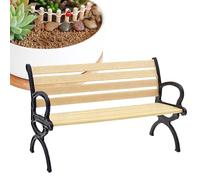 Miniature Fairy Garden Bench - 1:12 Doll House Furniture Mini Park Bench Model Toy | Fairy Garden Chair Realistic Miniature Furniture For Children