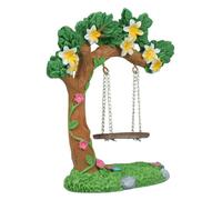 Miniature Fairy Garden Swing - Miniature Fairy Garden Flower Tree Swing Resin Sculptures | Small Doll House Decoration | For Driveway Lawn Pathway Yard Bedroom Farm Frangipani Ornament