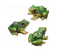 Miniature Frog Decoration Garden Frog Simulation Animals Decoration Statue Ornaments 6.55.53.8cmStarlight 3pcs