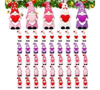 Miniature Gnomes Figurines - Rubber Material 4 cm Size, Valentine's Day Ornaments, Charming Design | Versatile Tiny Desktop Decor, Home Party Decoration For Living Room, Bedroom, Kitchen, Mantel